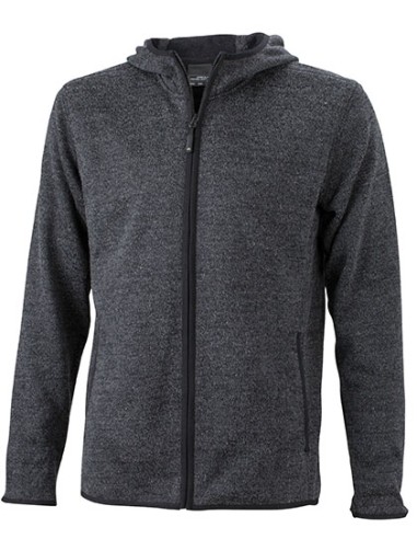 J-JN589-Mens Knitted Fleece Hoody